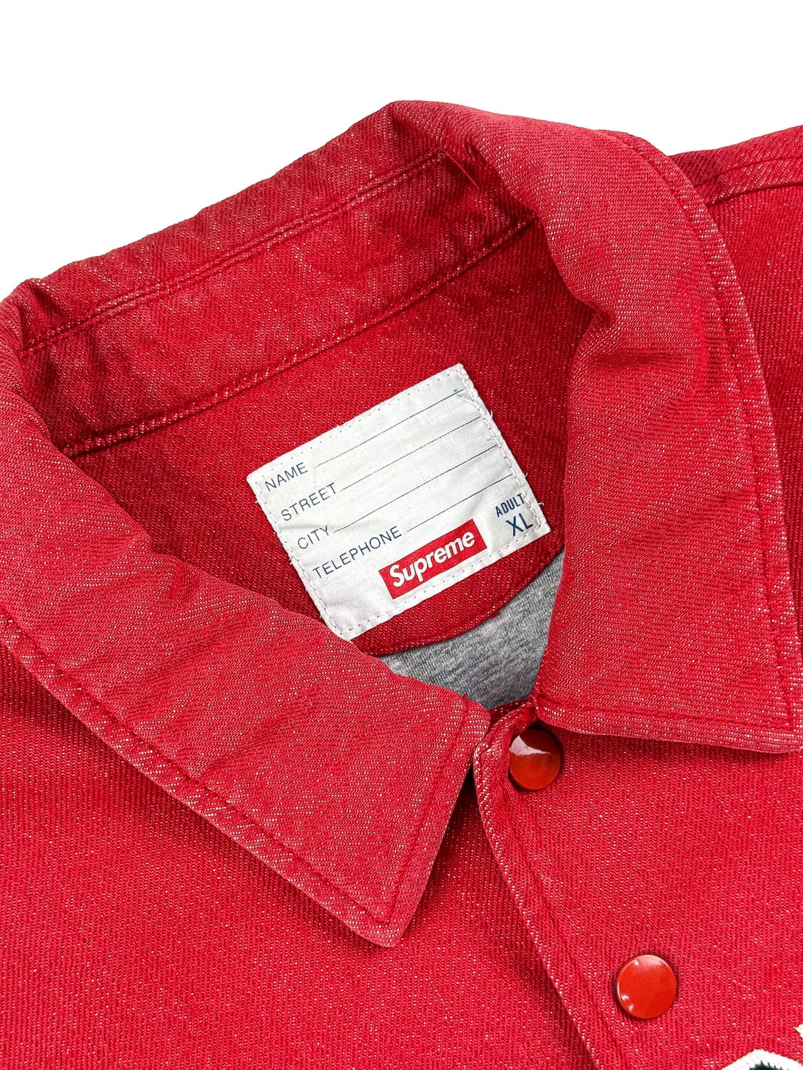 슈프림 데님 코치 자켓 레드 상품이미지3