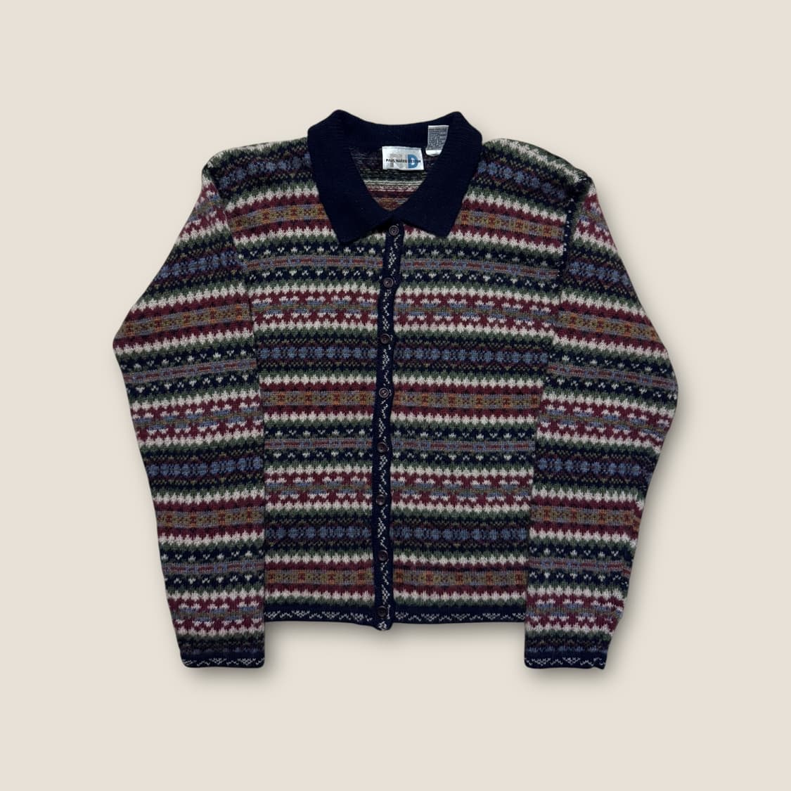 Paul Harris 셔틀랜드 울 100% 페어아일 가디건 L 상품이미지2