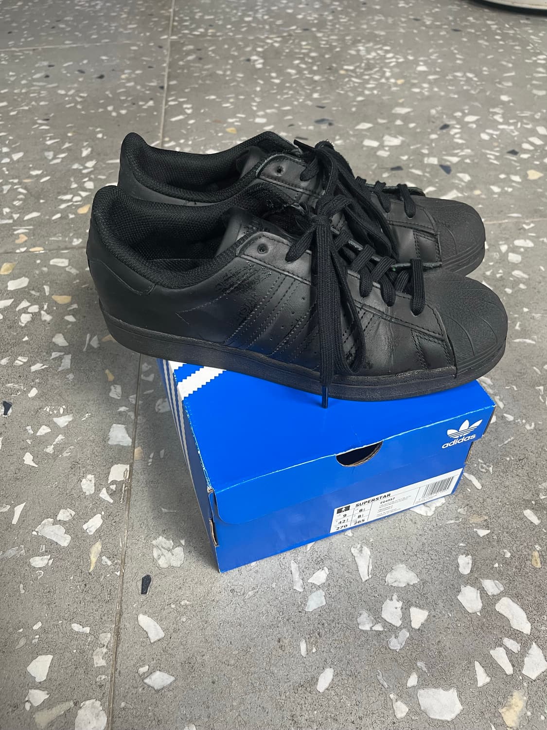 아디다스 슈퍼스타 올블랙  상품이미지6