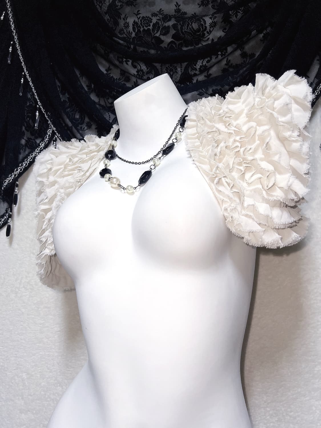 로맨틱고딕 히메갸루 로걀 프릴 쉬폰볼레로 가디건 베스트 페어리 달천 상품이미지2