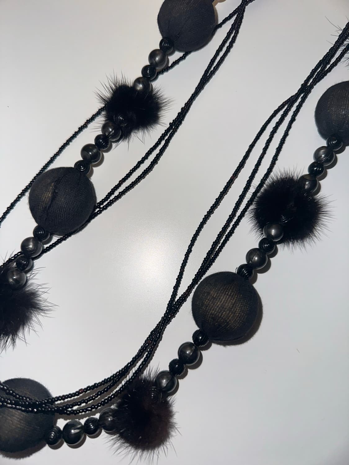 Y2K / PUNK 와투케 펑크 긱시크 레이어드 퍼 레테 목걸이 상품이미지2