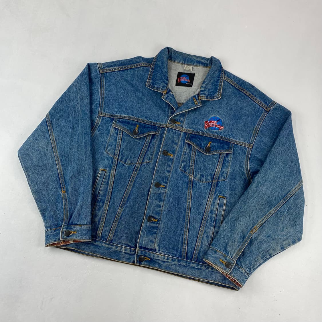 90s 플래닛헐리우드 네슈빌 자수 빅로고 데님 자켓 (105) 상품이미지2