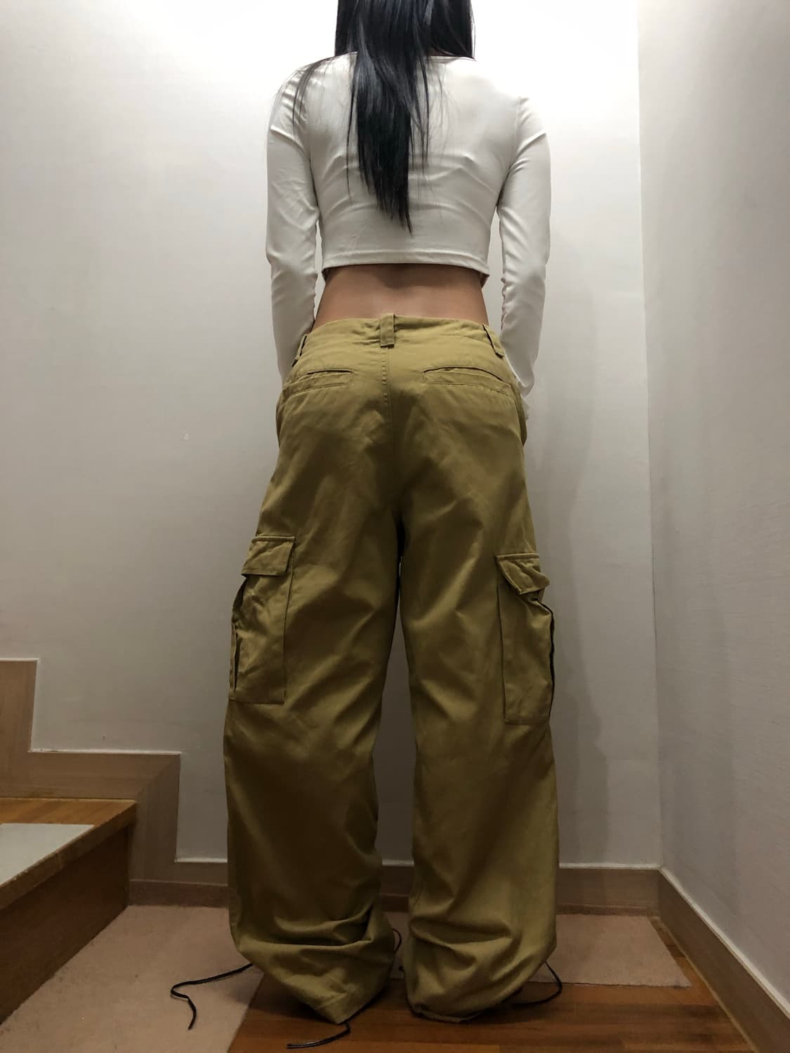 빈티지 머스타드 코튼 카고 팬츠 상품이미지7