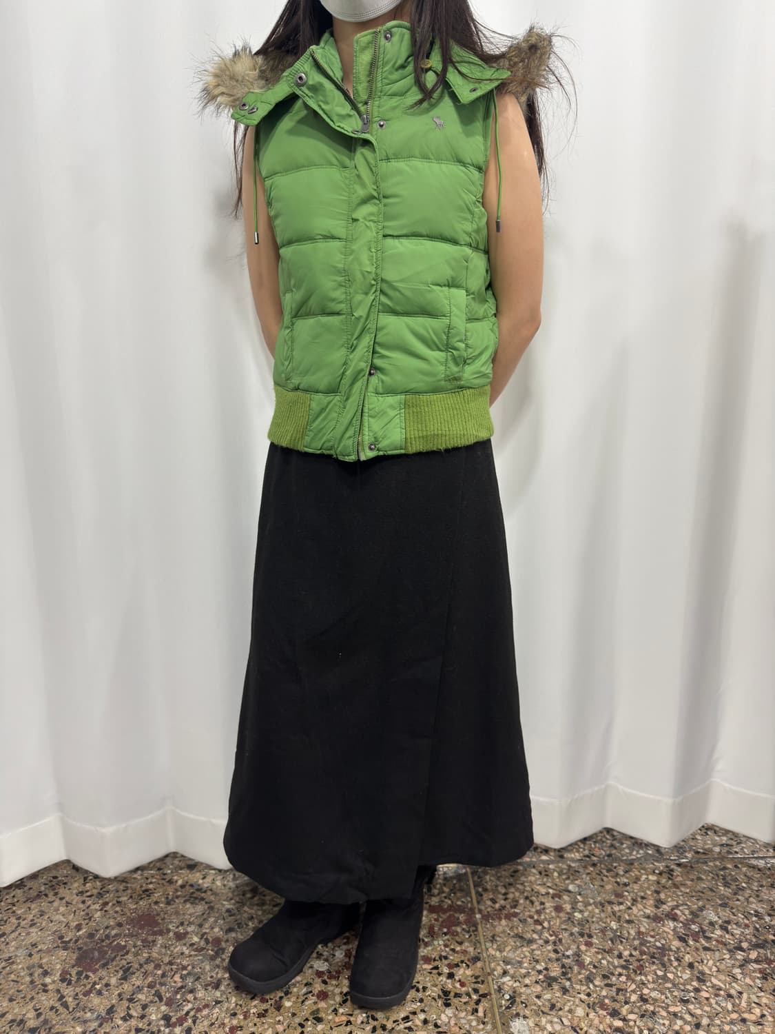 abercrombie&fitch vest hood twiway zipup 상품이미지4