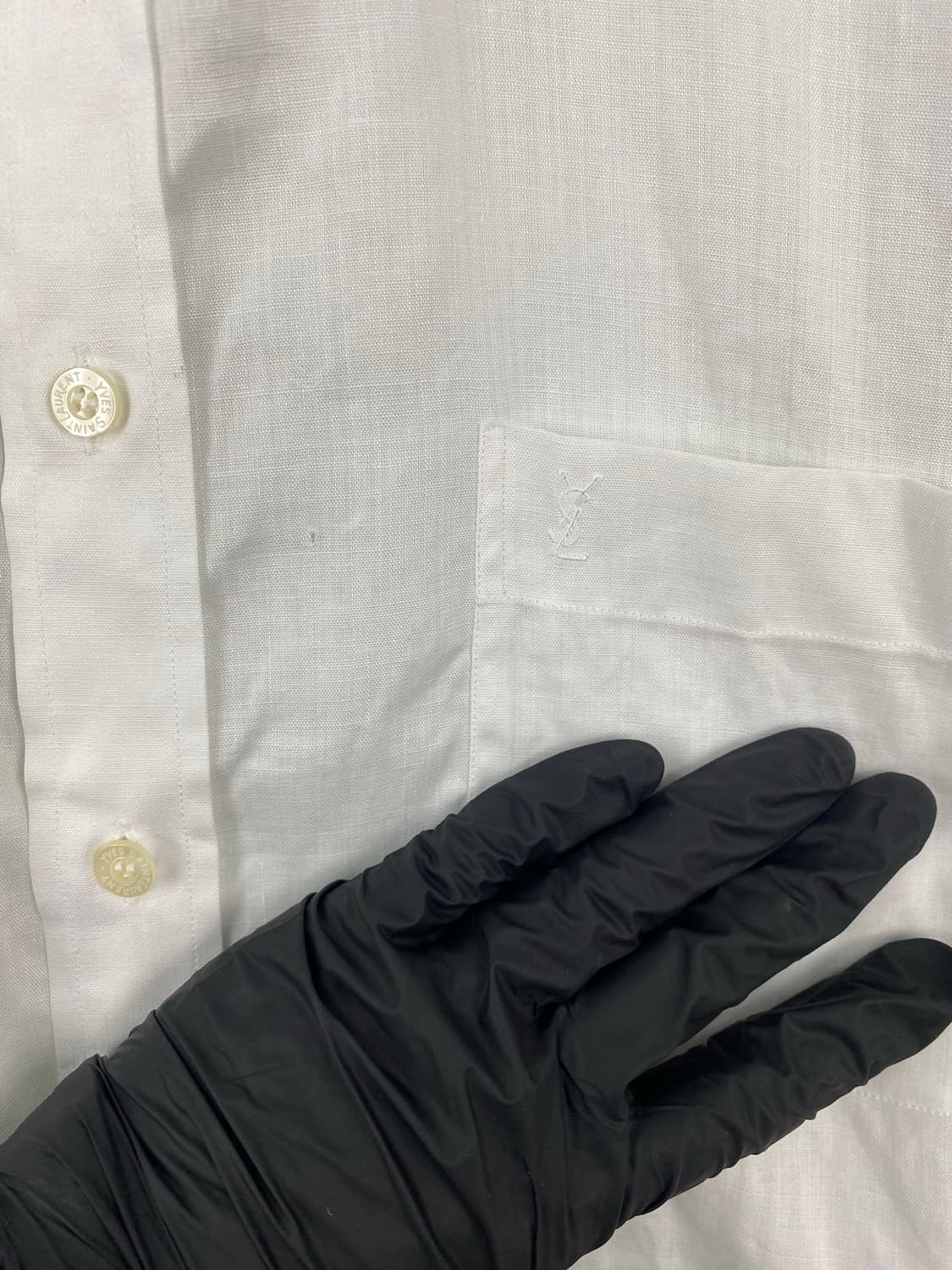 YSL 입생로랑 린넨 마 화이트 셔츠 상품이미지4