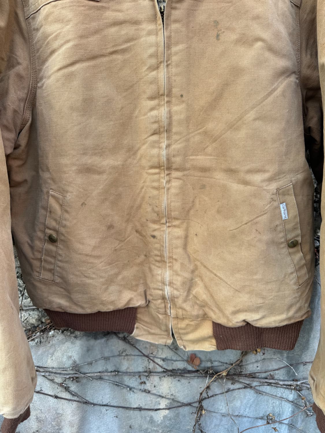 80s 칼하트 빈티지 페이딩 산타페 워크 자켓 상품이미지5