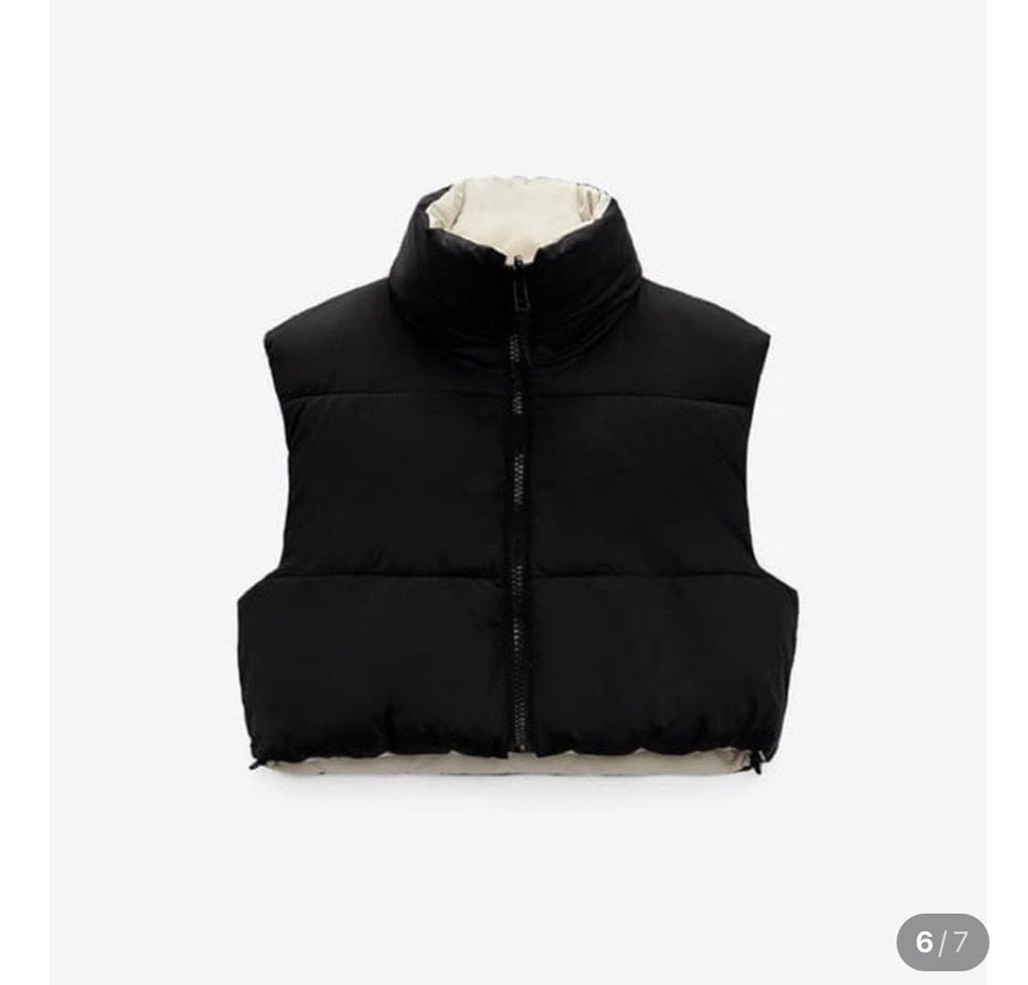 자라 양면 패딩 조끼 리버시블 크롭 상품이미지2