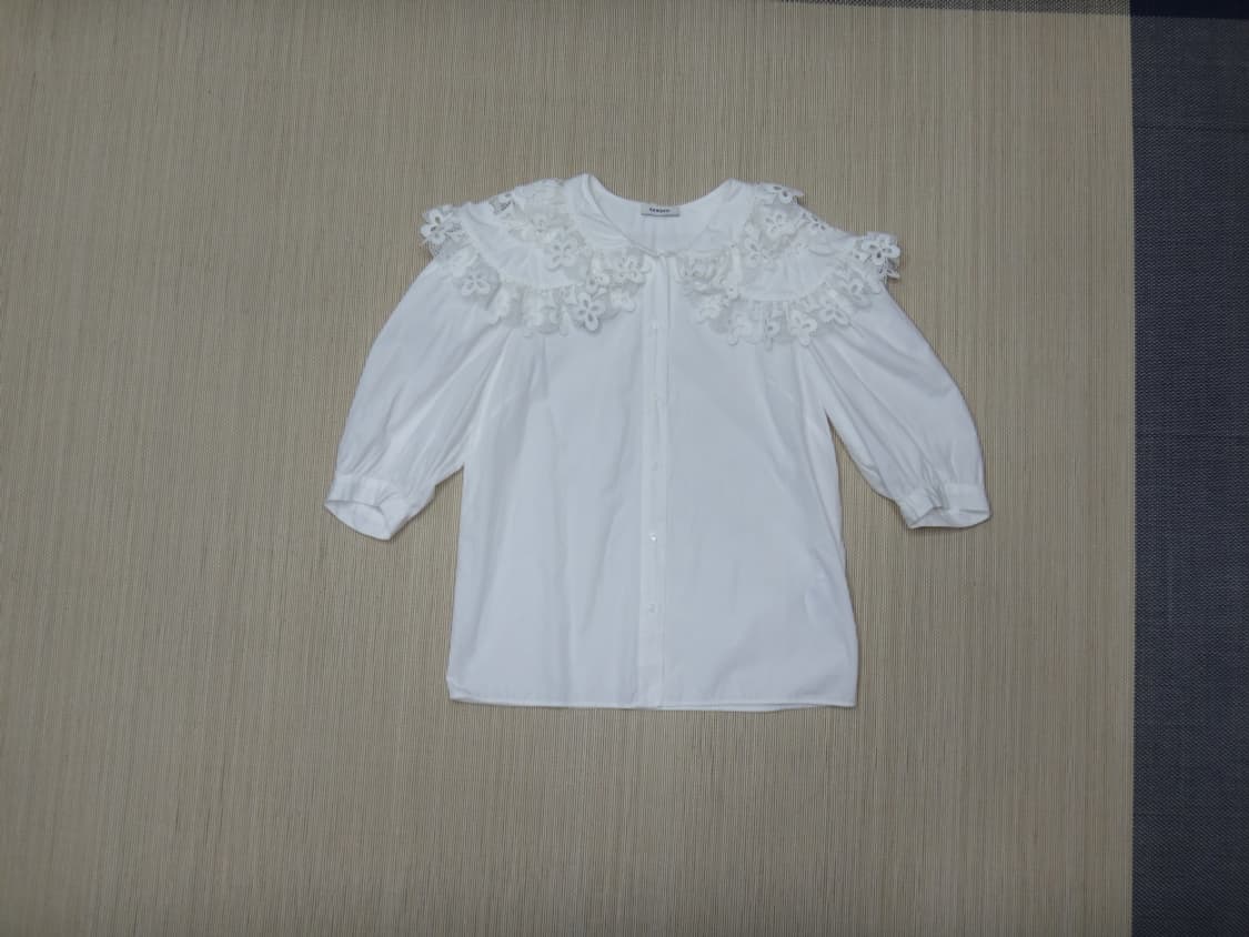 (2size) 산드로 Sandro 코튼 레이스 셔츠 상품이미지1