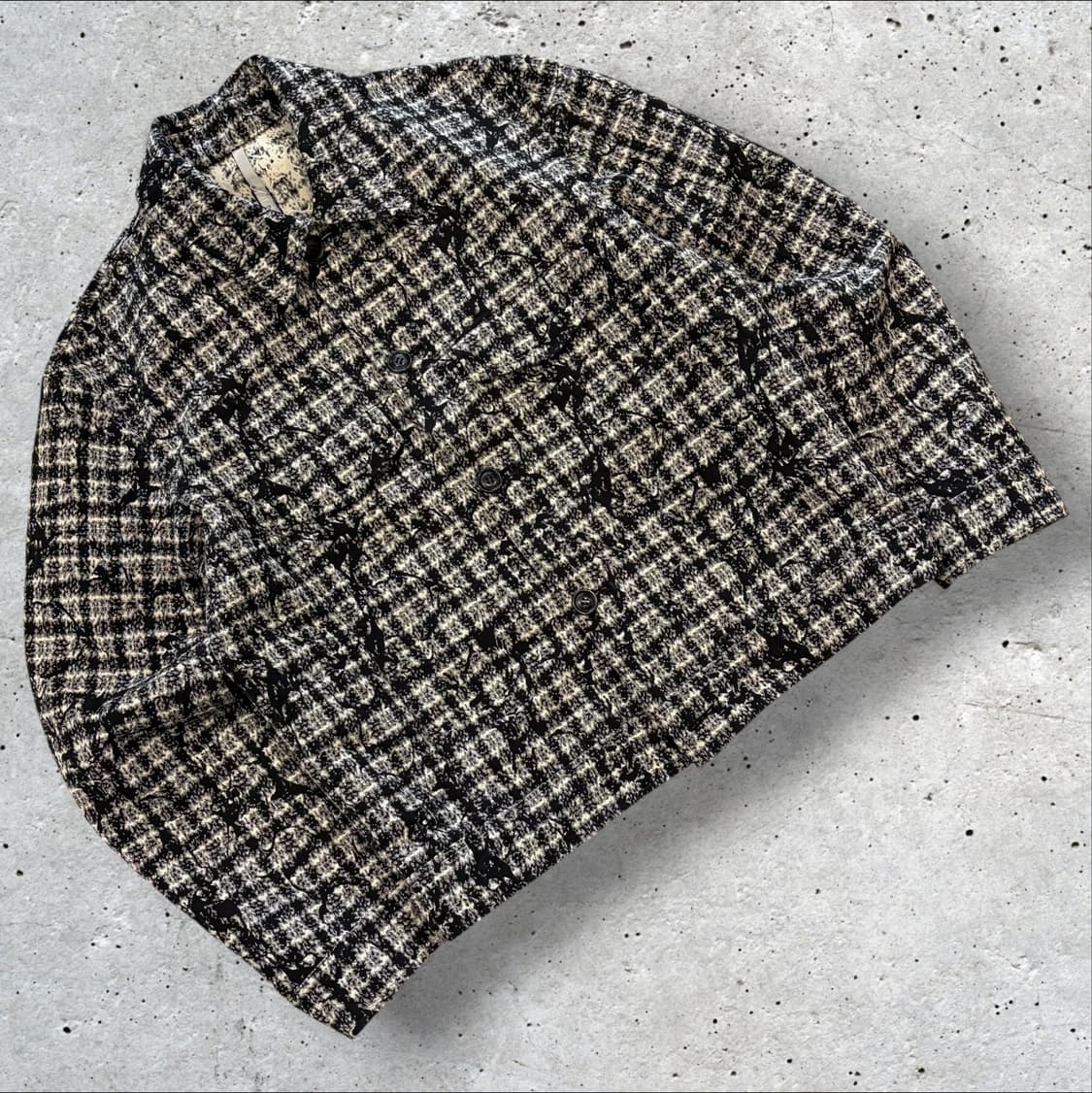 NOIRER 노이어 블랙 체크 펜시 트위드 자켓 D806 상품이미지1