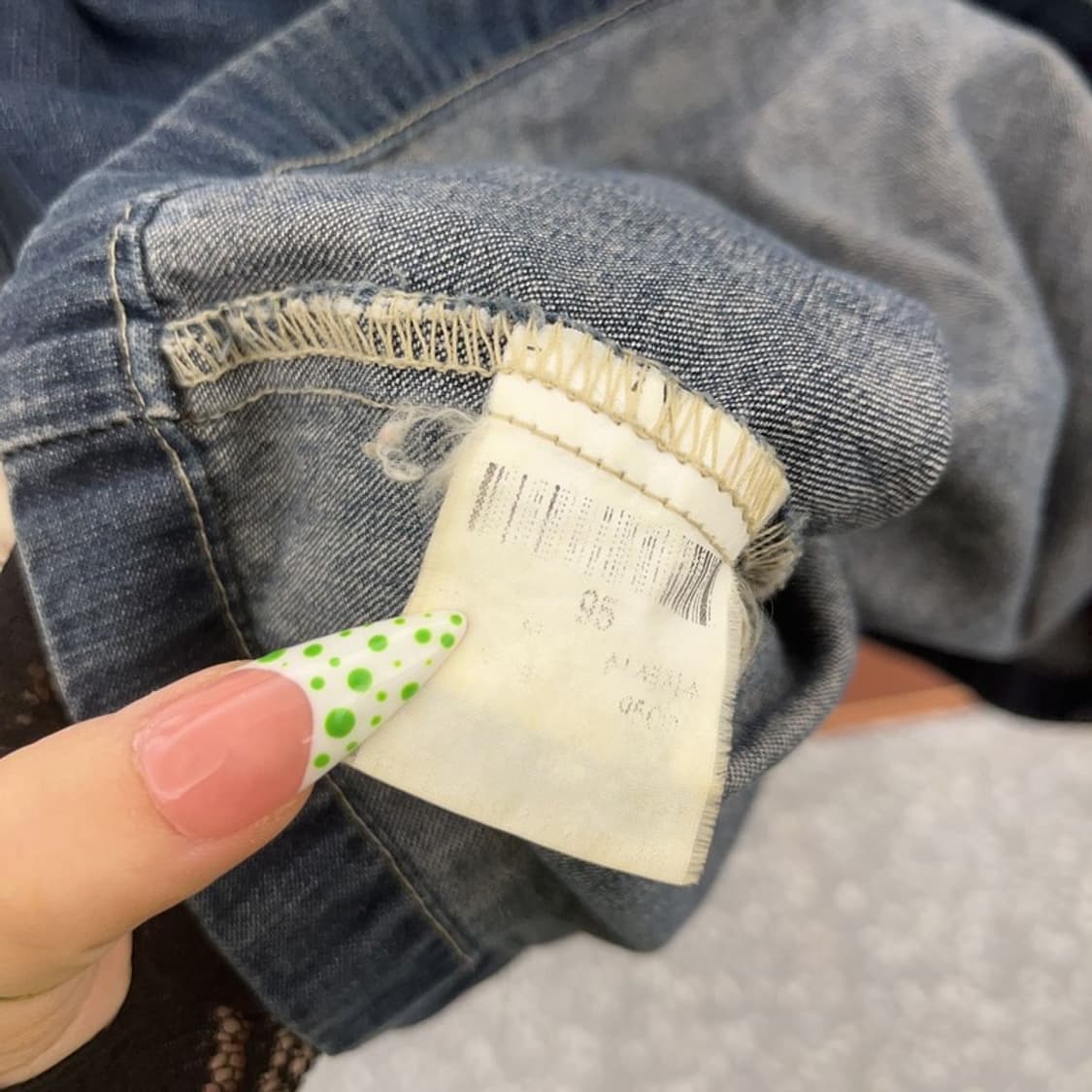 푸부 올드스쿨 레트로 빈티지 자수디테일 데님 셔츠 95 C08979 상품이미지6