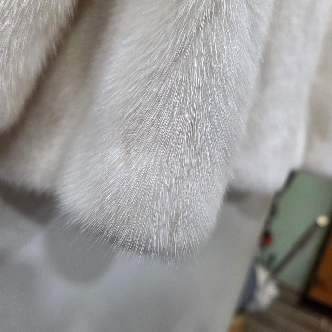 화이트 아이보리 밍크 코트 상품이미지6