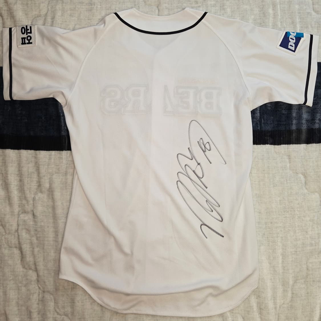 두산 베어스 네포스 골드 유니폼 김동주 사인 상품이미지2