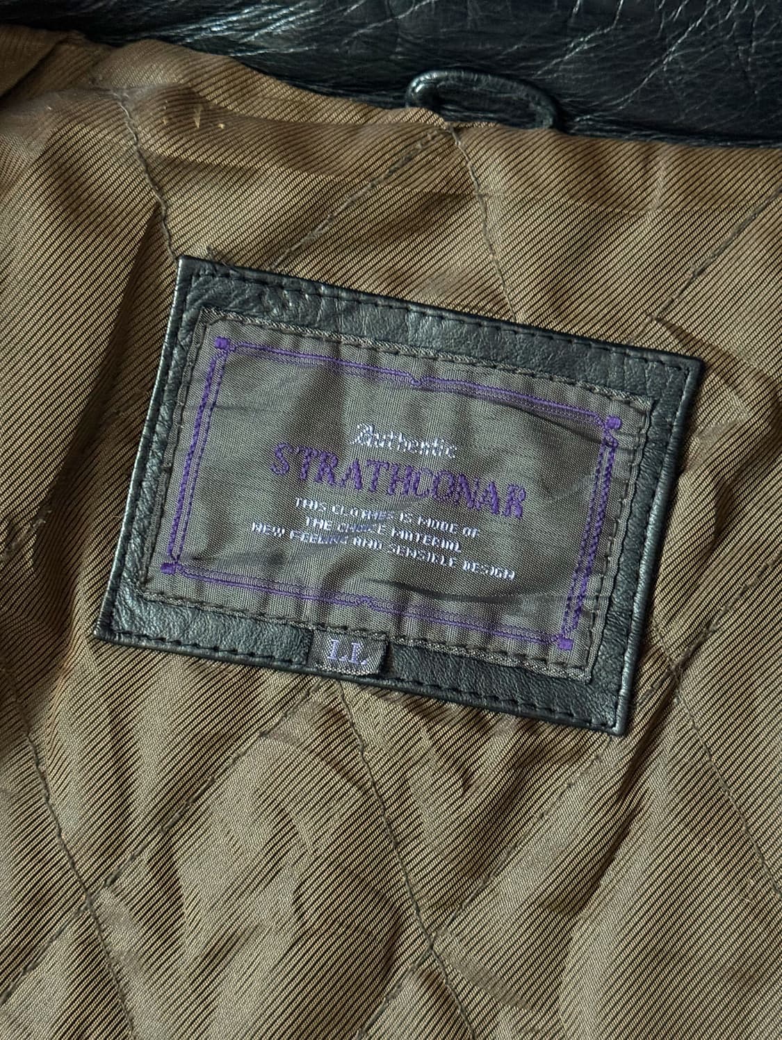 90s STRATDONAR 소가죽 빈티지 레더 필드 코트 (105) 상품이미지4