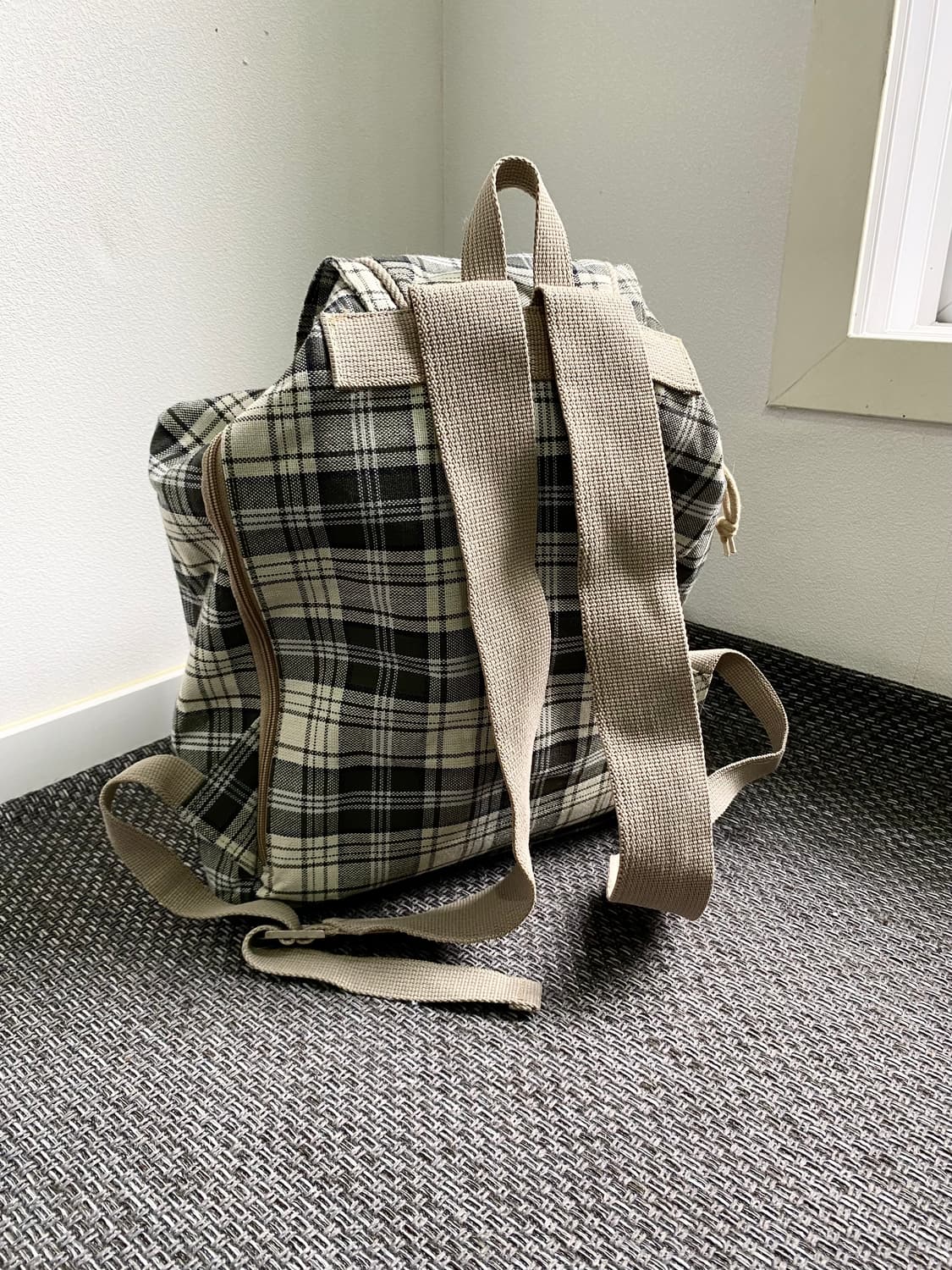 Kawaii Check Pattern Backpack 상품이미지4