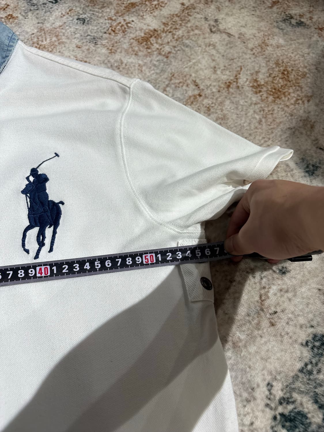 폴로 랄프로렌 성조기 빅포니 데님 카라 반팔티셔츠 상품이미지9