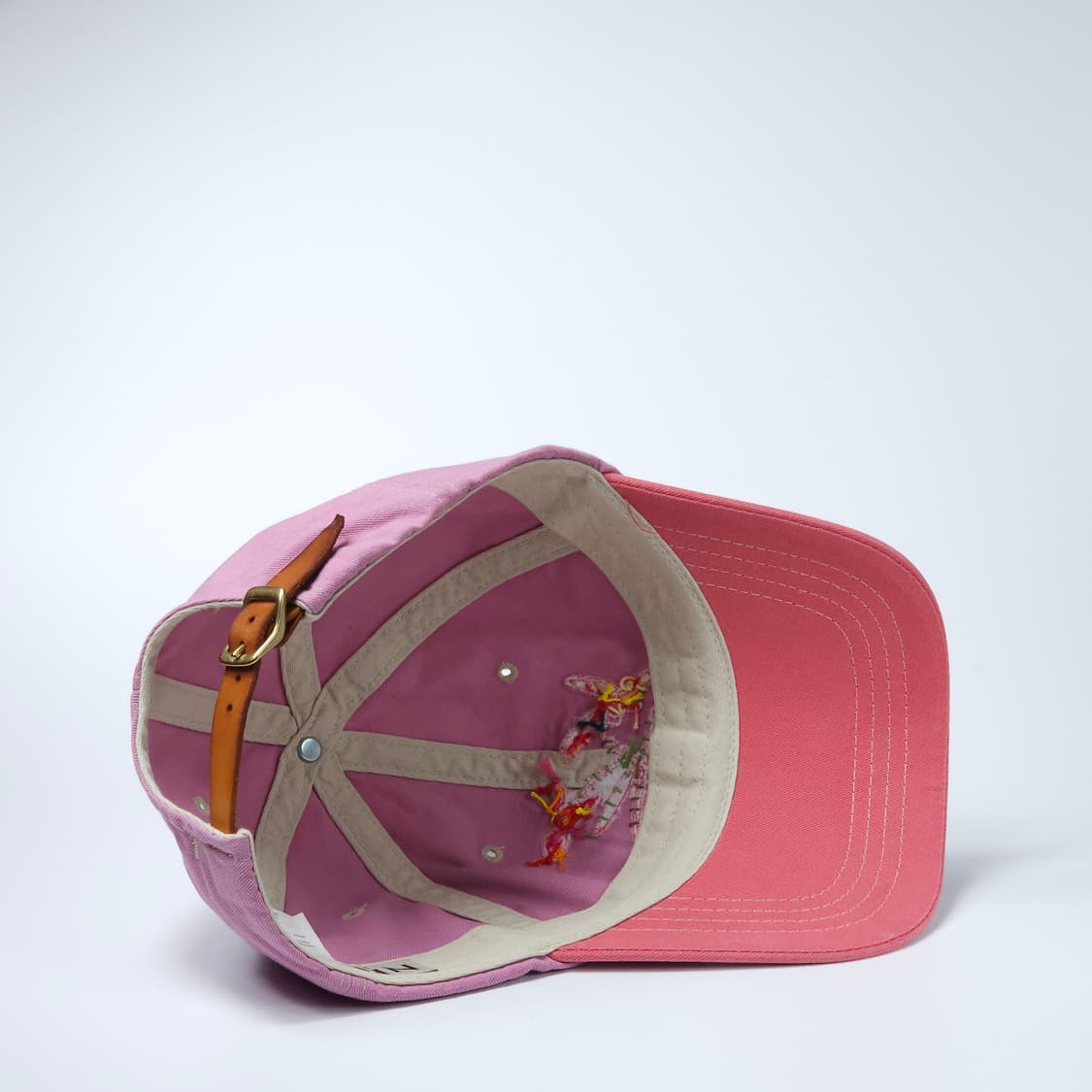너버스 핑크 자수 빈티지 볼캡 모자 상품이미지4