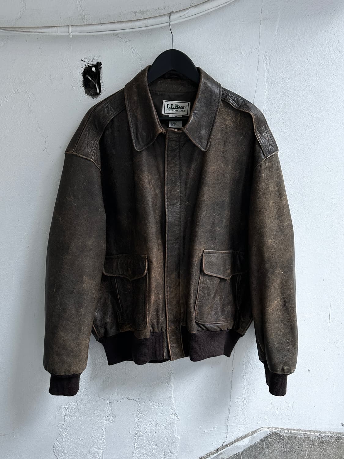 80's USA Made 엘엘빈 고트스킨 A2 봄버 자켓 상품이미지1