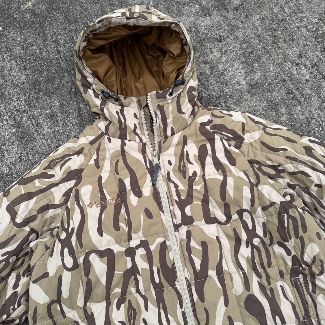 [L] 콜롬비아 카모패턴 후드 패딩 상품이미지6