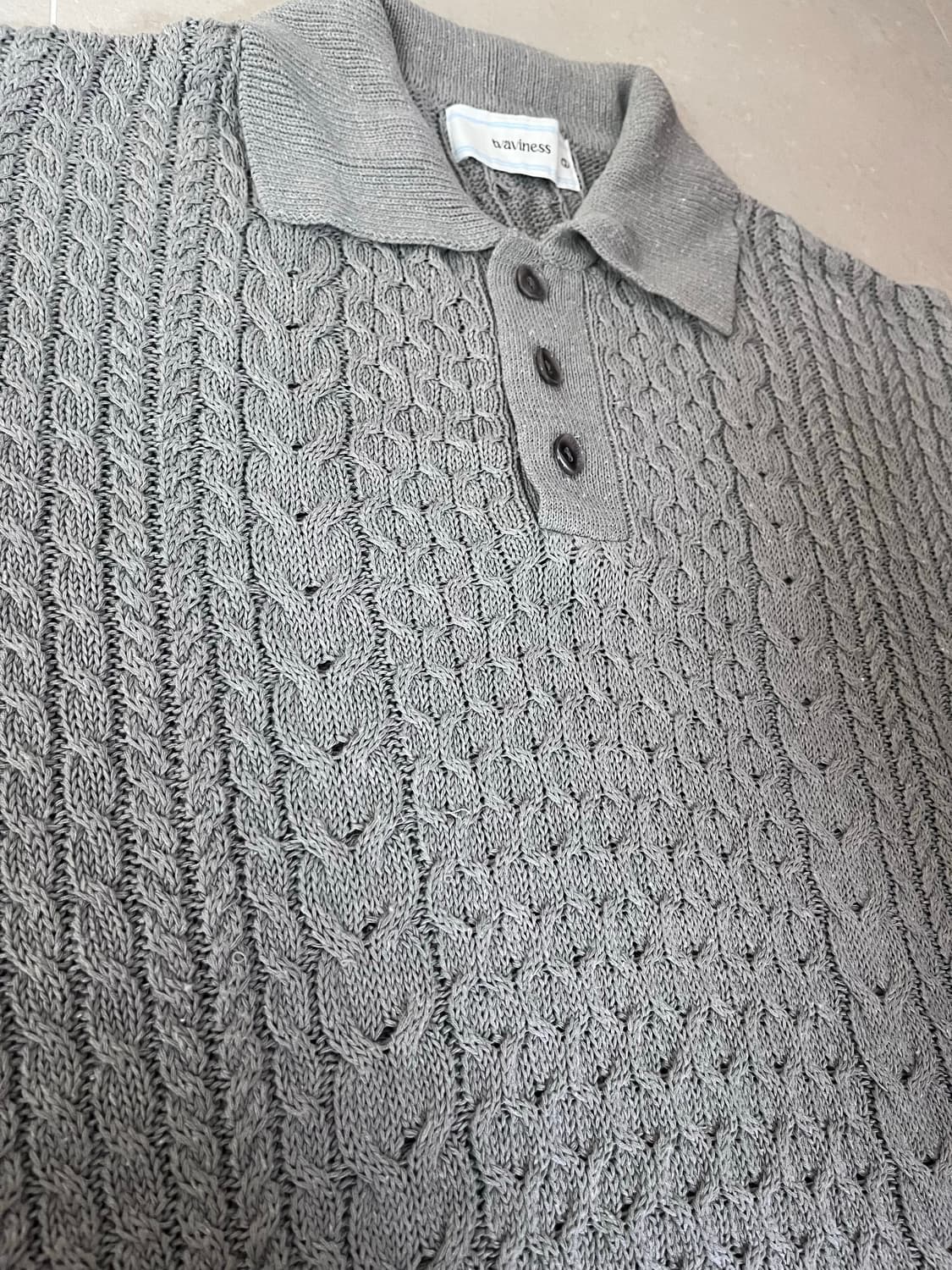 [2] 웨이비니스 더블 텍스처 카라 니트 상품이미지4