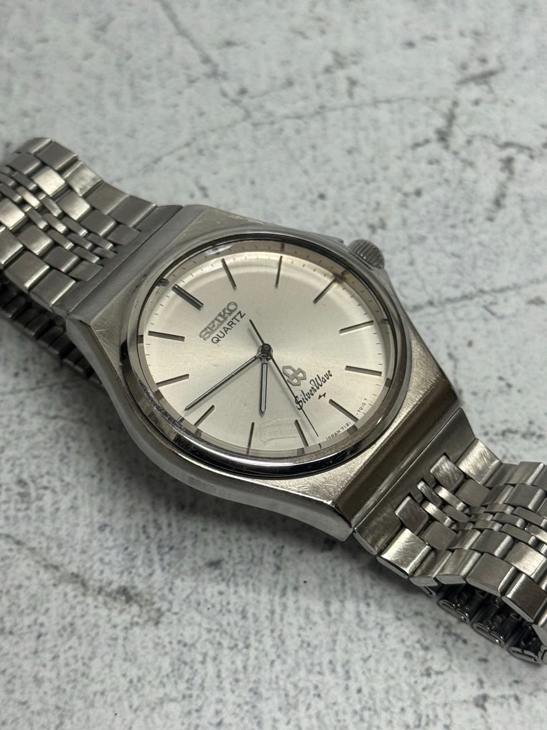 80s 빈티지 세이코 실버웨이브 쿼츠 상품이미지4