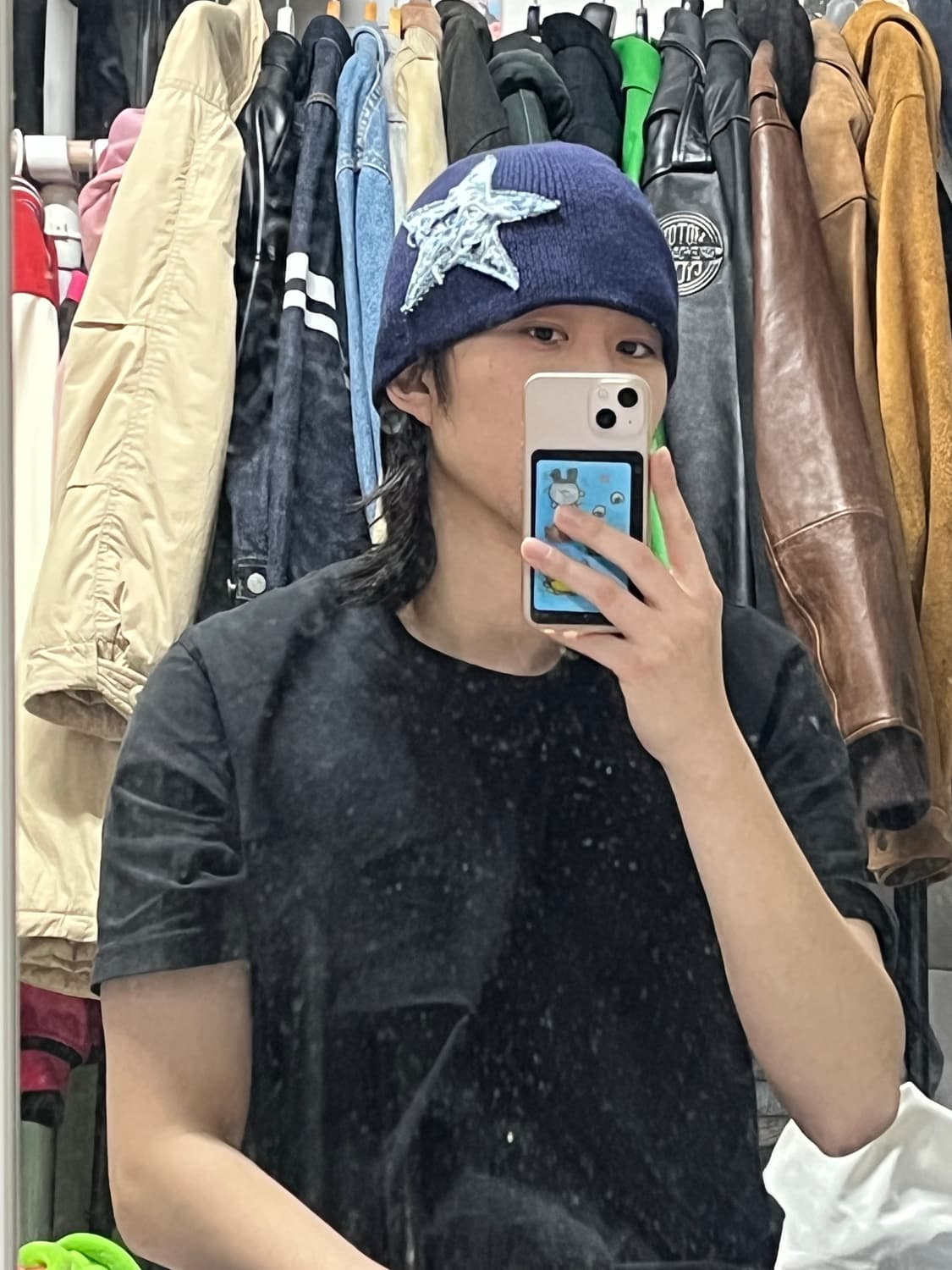 Distressed star beanie 상품이미지1