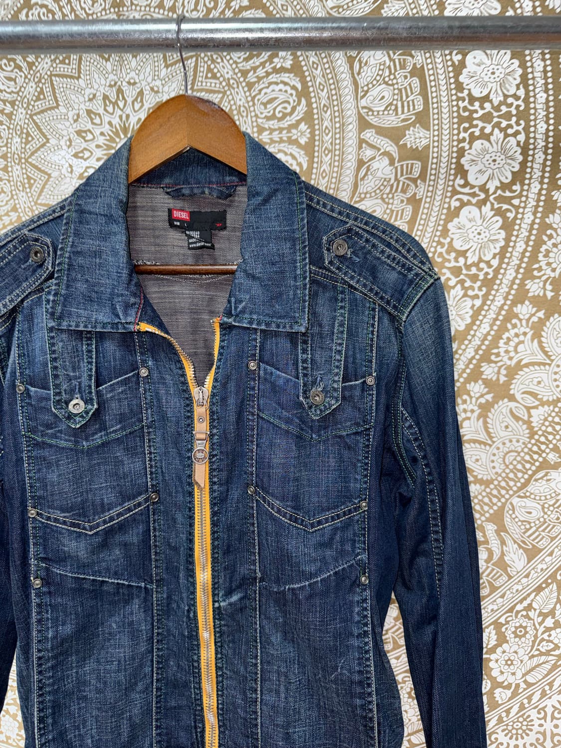 디젤 백프린팅 투포켓 데님 자켓  상품이미지6