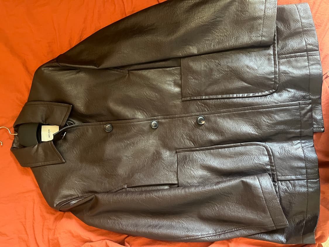 벨리에 레더 카코트 브라운 상품이미지3