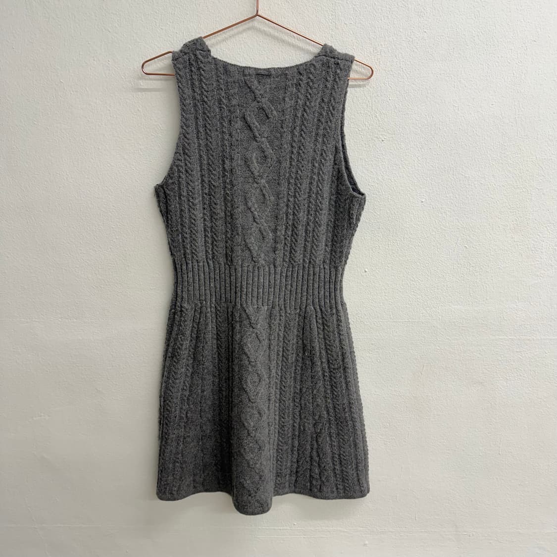 산드로 케이블 니트 원피스 그레이 (2) 상품이미지5