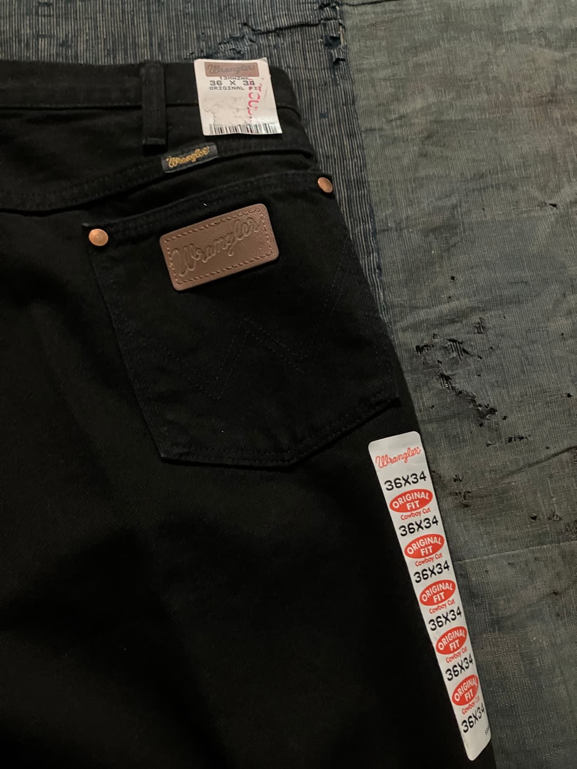 데드스탁 90s USA 빈티지 랭글러 13MWZWK 블랙 데님 팬츠 상품이미지5