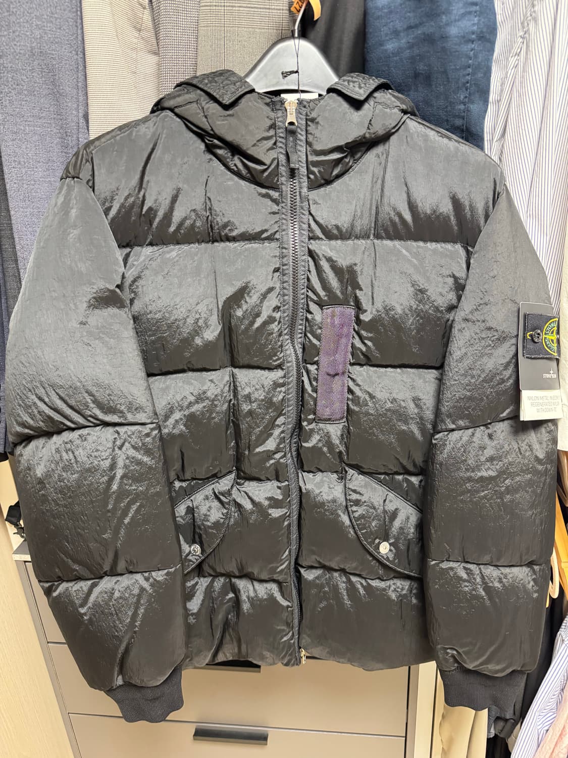 스톤아일랜드 나일론메탈 패딩 블랙 상품이미지1