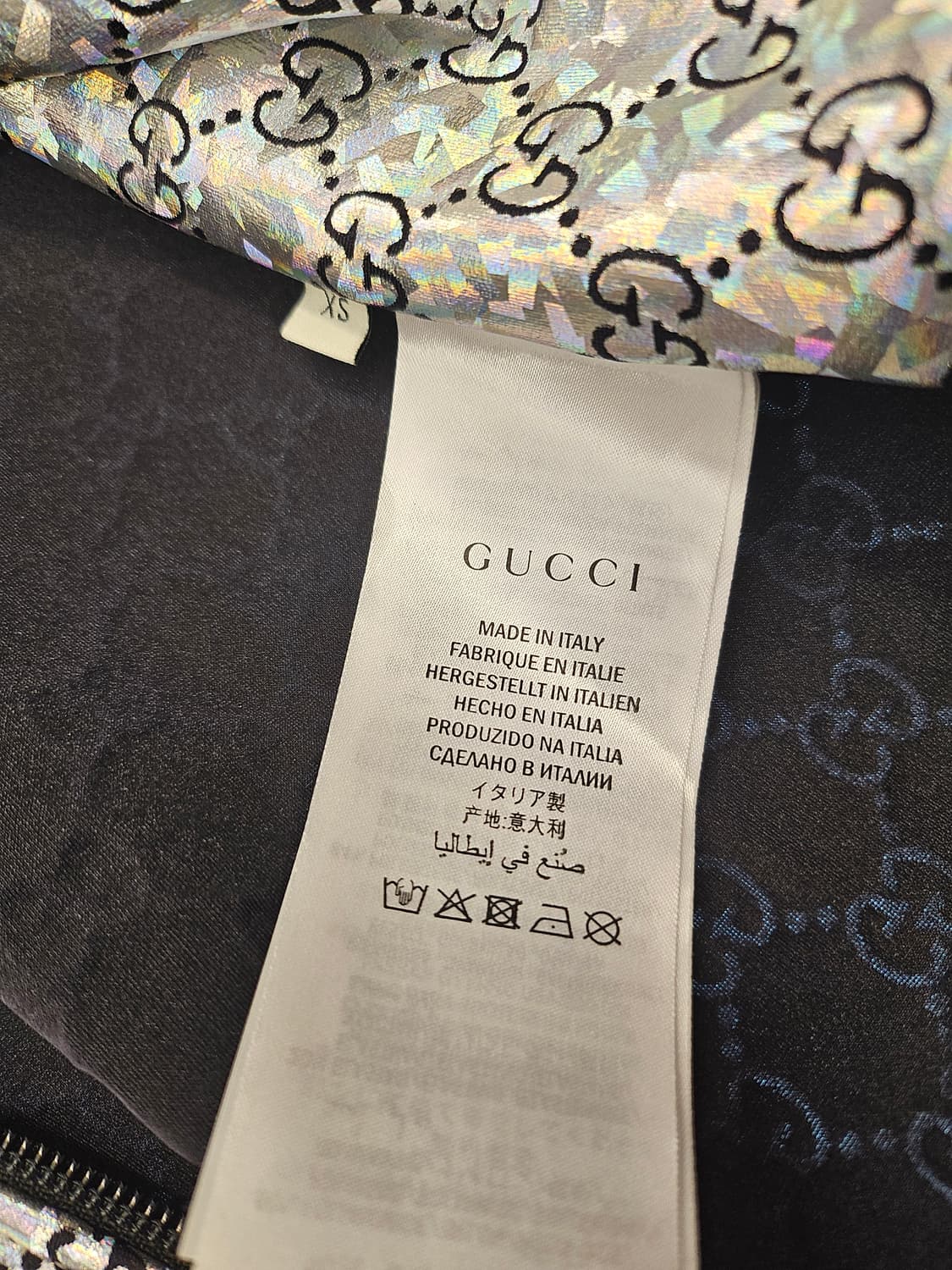 GUCCI 구찌 라미네이트 스파클링GG 남성져지 자켓 XS 상품이미지7