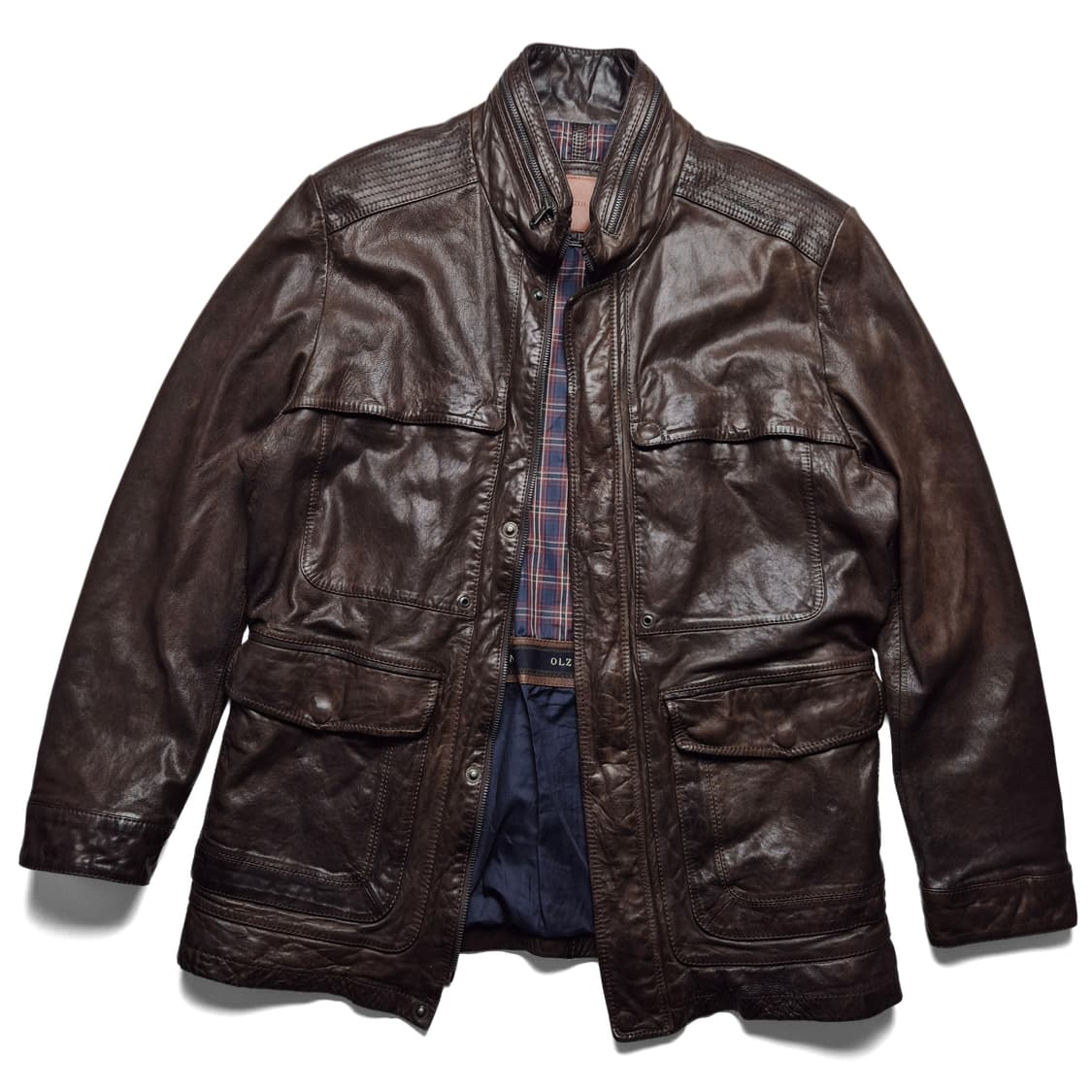 [L] 올젠 4포켓 견장 양가죽 자켓 상품이미지2