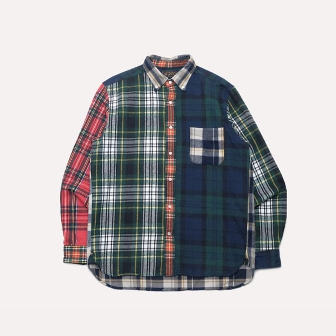 plaid flannel panel bd shirt 상품이미지1