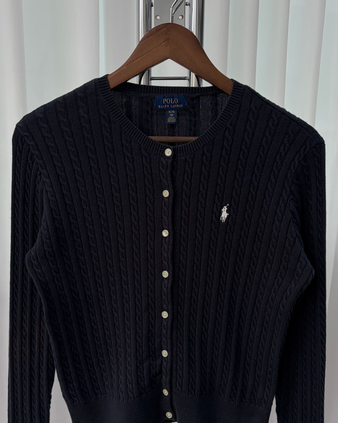 [XL/16]폴로 랄프로렌 걸즈 케이블 니트 가디건 navy 상품이미지4