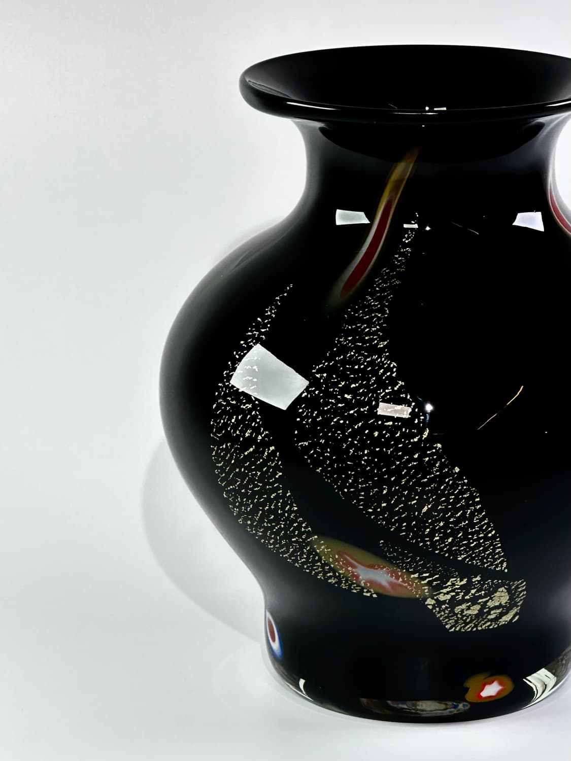 일본 빈티지 카메이 아트글라스 금박 화병 상품이미지3