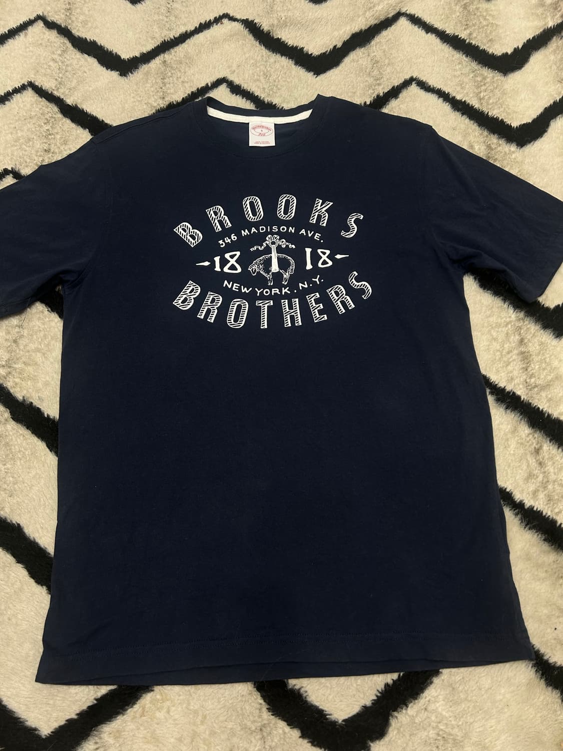 [S]브룩스브라더스 로고 프린팅 반팔/네이비 상품이미지2