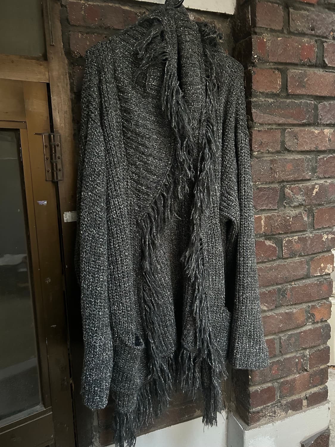 *rare design* 2000s V-kei 그레이 디테일 가디건 상품이미지2