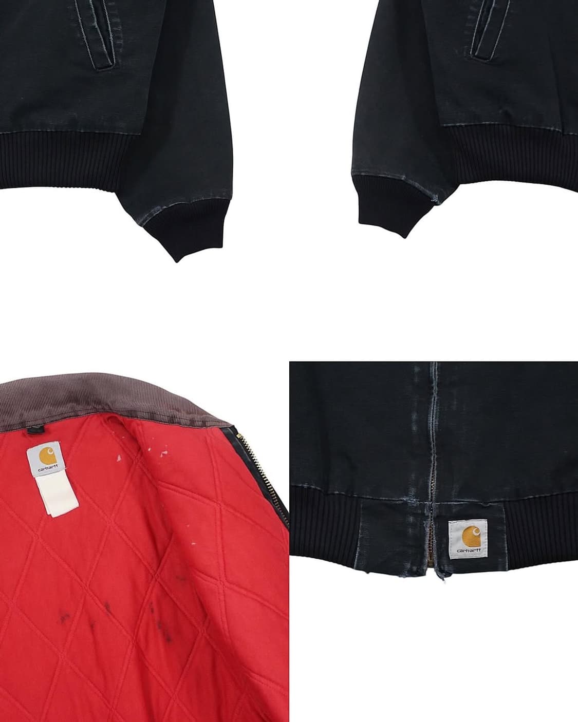 90-00s USA 칼하트 J13 BLK 블랙 산타페 자켓 빈티지 미국제 상품이미지6