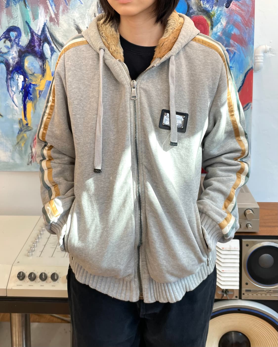 [48] 돌체앤가바나 퍼 라이닝 후드 집업 상품이미지4