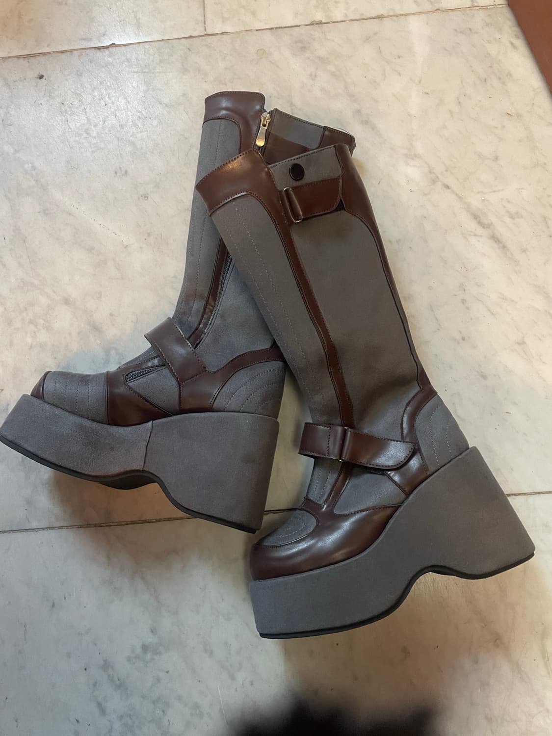 빈티지 스웨이드 플랫폼 부츠 상품이미지6