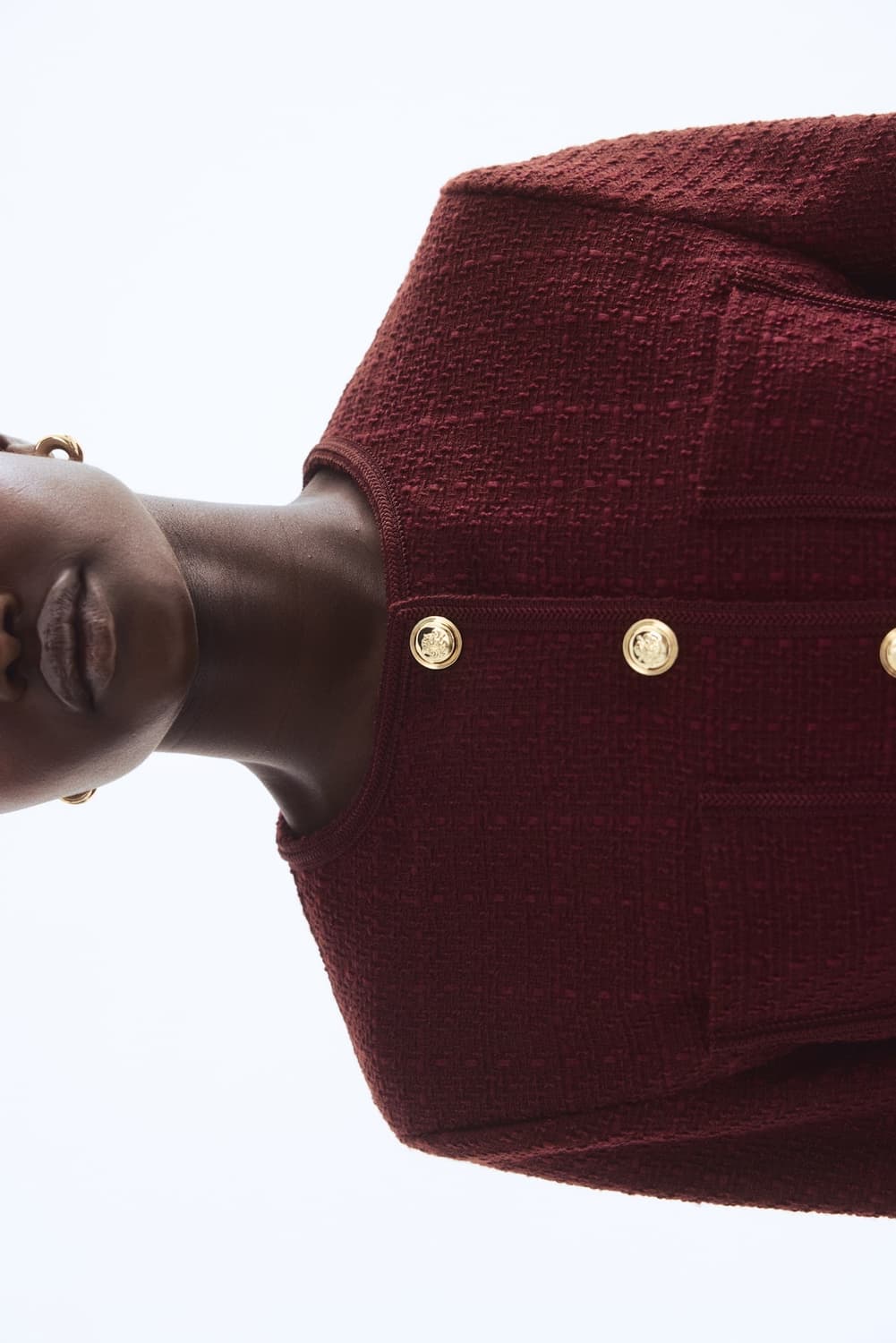 h&m 버건디 부클레 드레스 상품이미지4