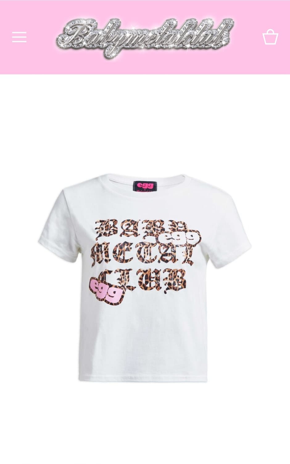 베이비 메탈 클럽 스티커 egg 반팔티 상품이미지1