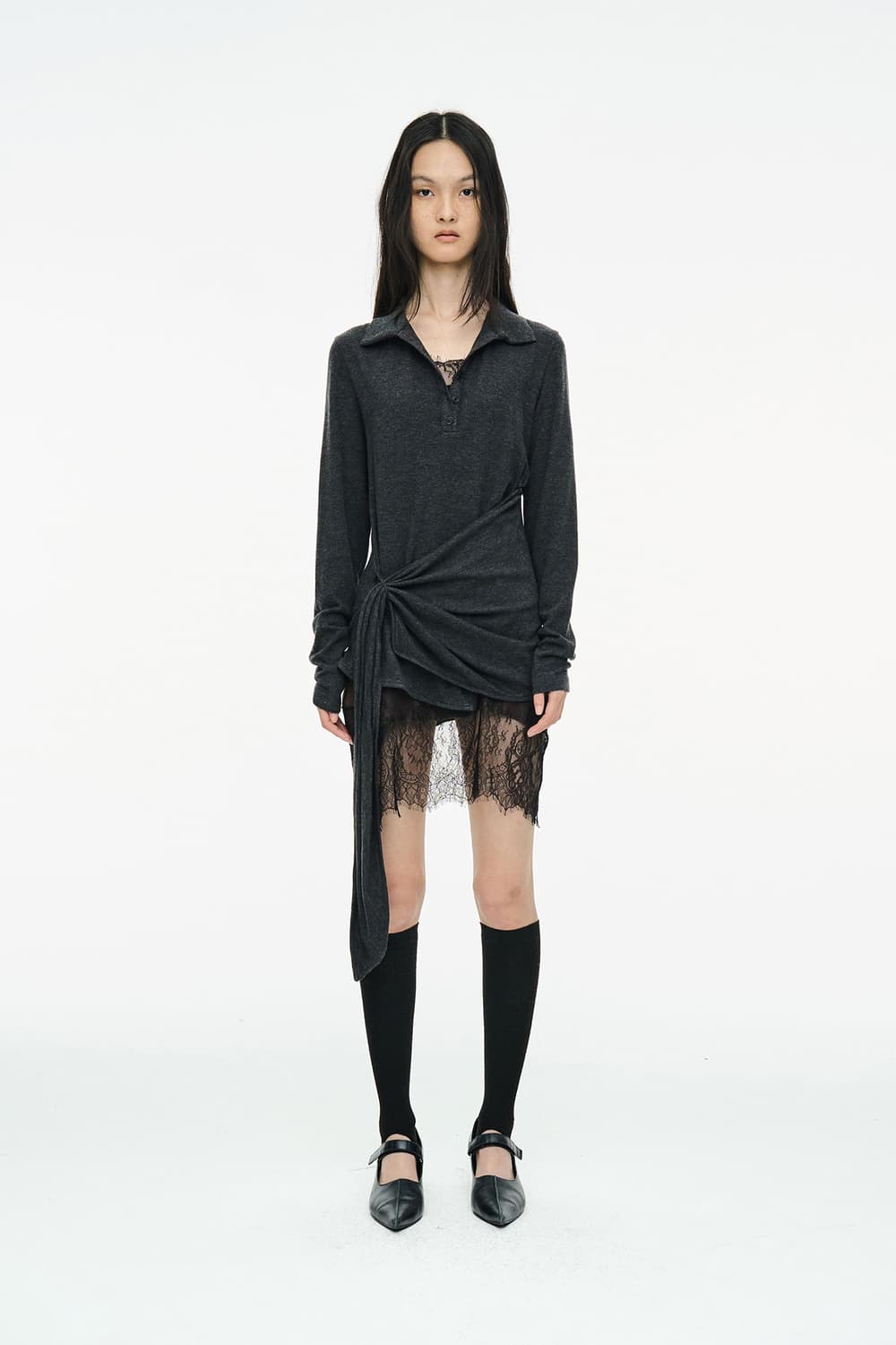 세릭 Twist Button Top Charcoal 상품이미지3