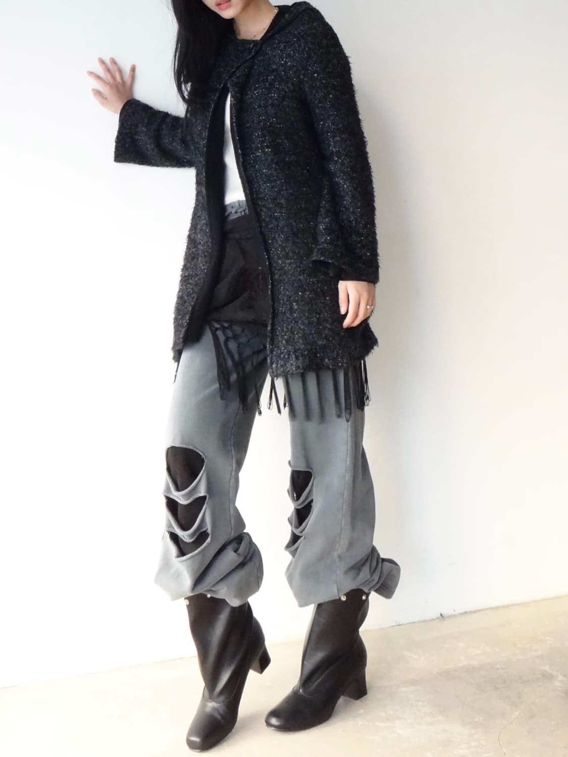 COMME CA DU MODE hoody rough cardigan 상품이미지5