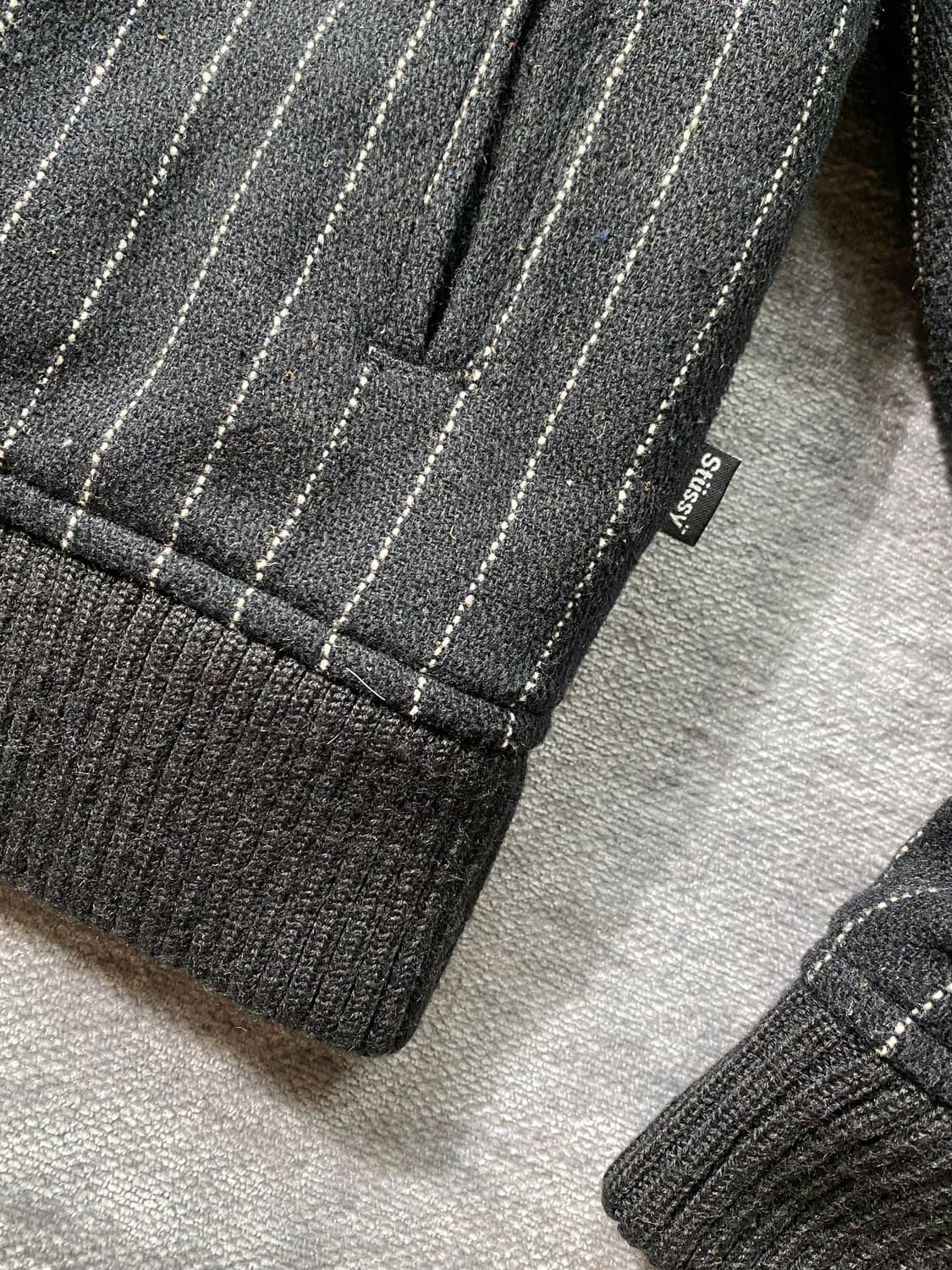 [L] Stussy 스투시 스트라이프 스타디움 자켓 상품이미지3