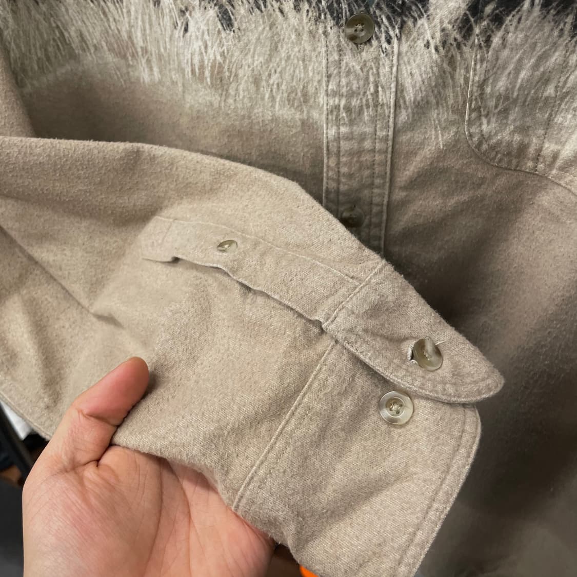 90s 카벨라스 디어 스킨 소프트 헌팅 포켓 셔츠 상품이미지5