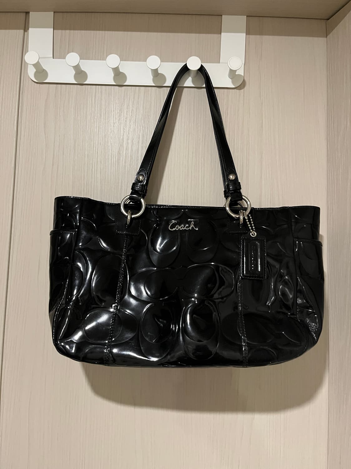 코치 블랙 페이턴트 가방 coach 에나멜 y2k 상품이미지1