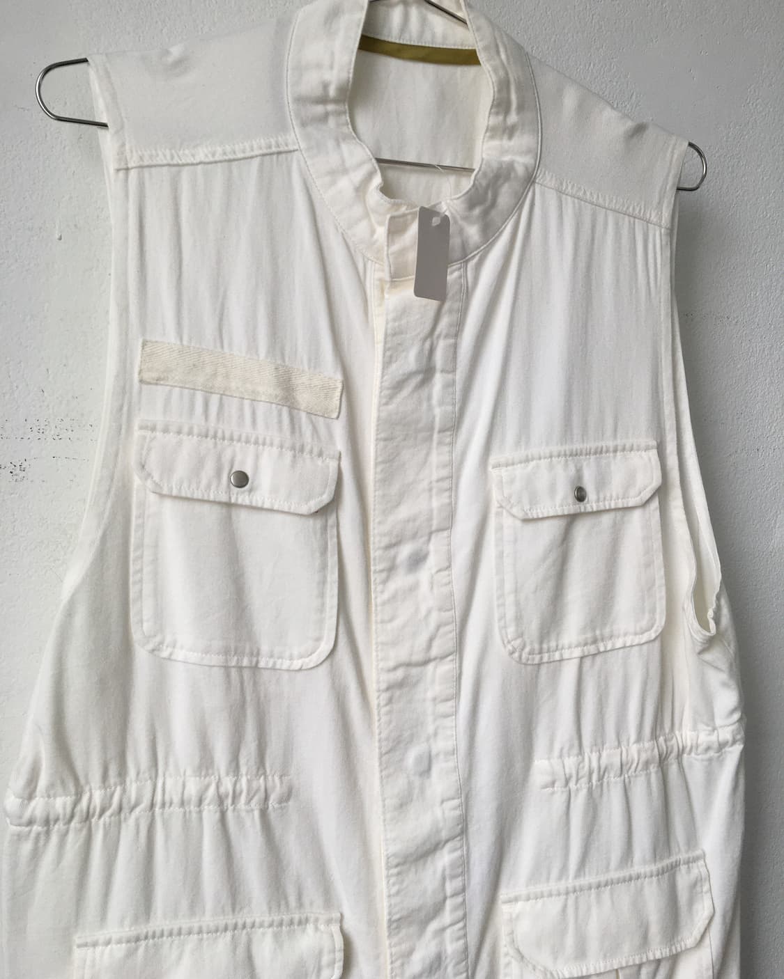 Multi pocket point high neck long vest 상품이미지4