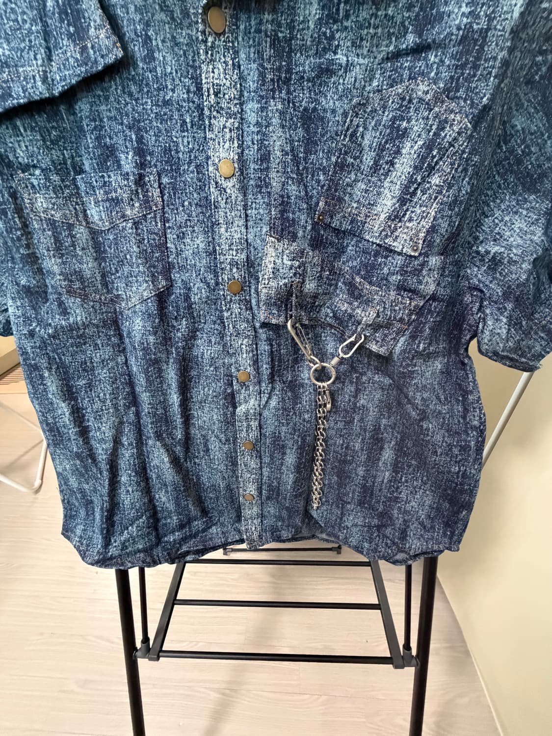 ARGUECULTURE 데미지 데님 셔츠/L(해외사이즈) 상품이미지4