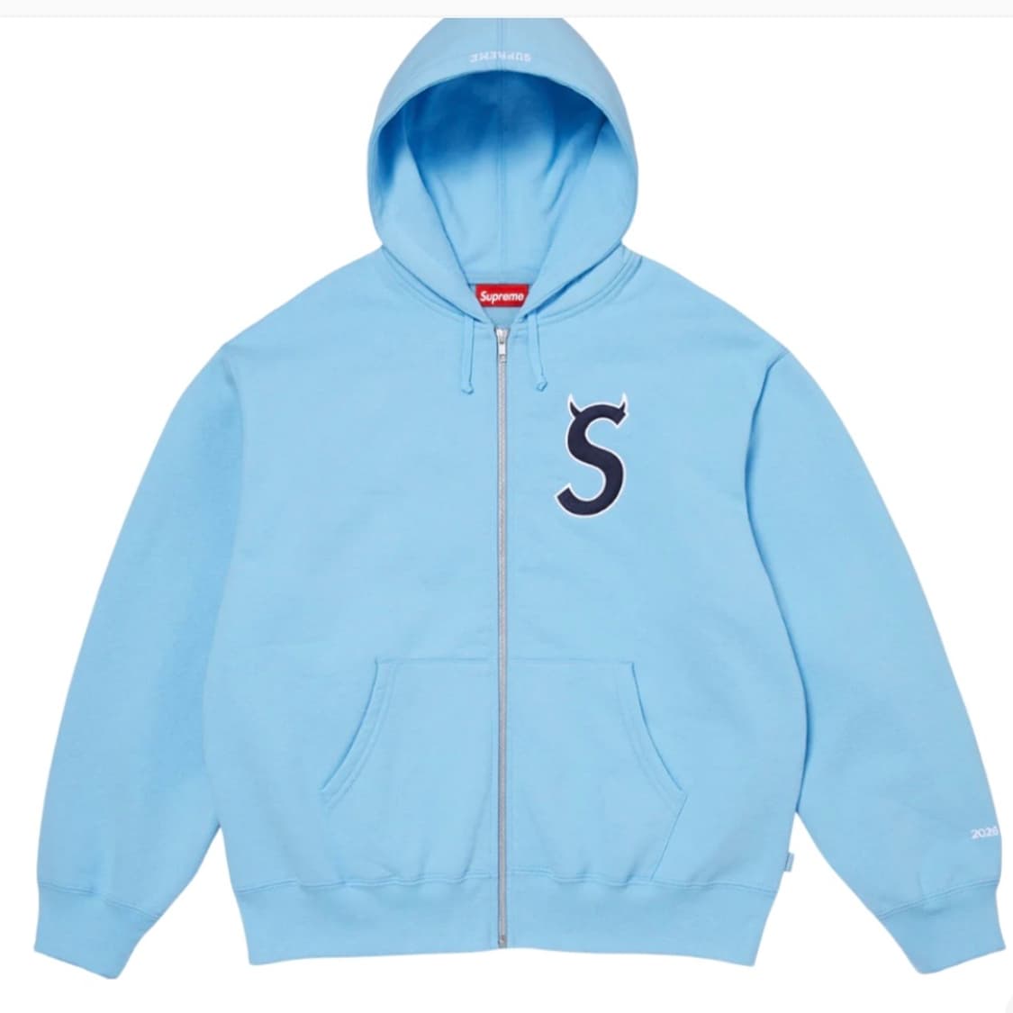 슈프림 데빌 후드집업 라이트블루 s 구해요 상품이미지1